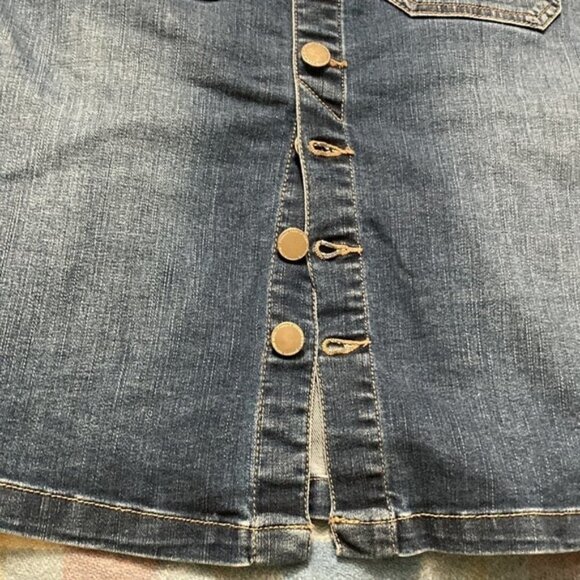 Dynamite Blue Denim Stretch Pencil Skirt Medium - Picture 7 of 9